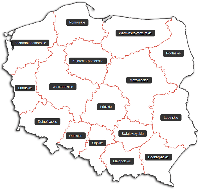 mapa polski